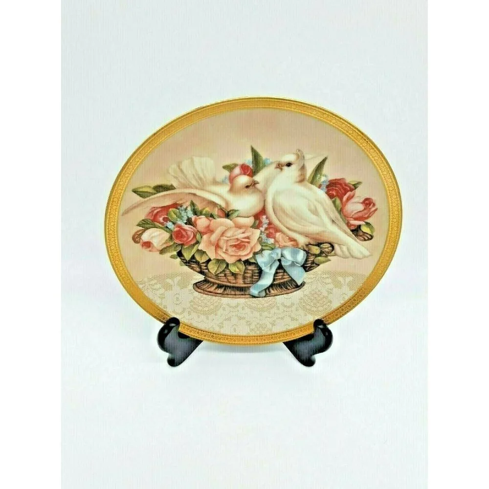 Gloria Vanderbilt Romance in Bloom Heirloom Collection Rose Dove Numbered Lace